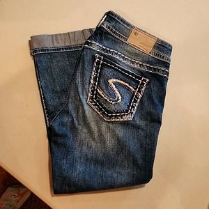 Silver Capri Jeans